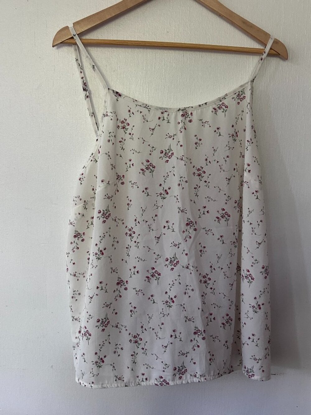White Floral Cottagecore Tank Top Womens 3XL Forest Fairy Flowy Boho Adjustable